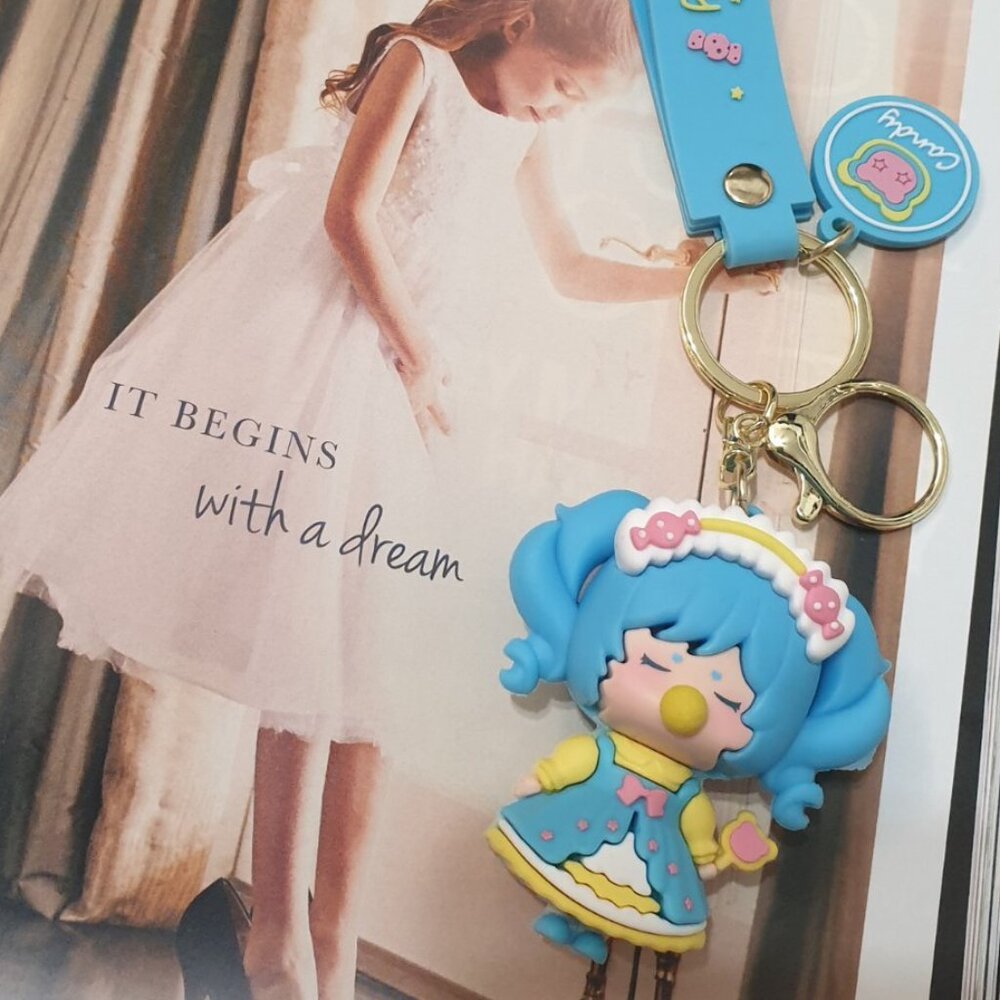Doll Princess Secret Garden Candy Girl Key Ring Chains Handbag Charm Accessory
